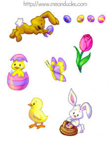 Easter designs for a toddler scrapbook