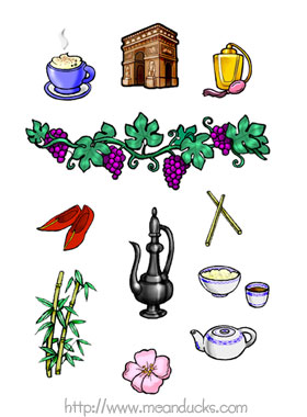 Multicultural sticker designs