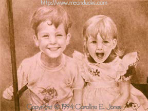 Portrait of my brother Joe and me